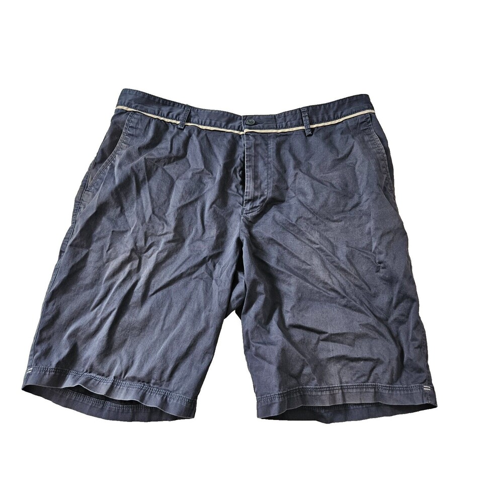 Hugo Boss Men's Dark Navy Blue Stretch Clyde Regular Fit Chino Short Size 36R